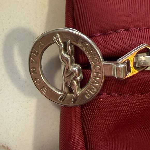 EUC! Longchamp Deep Red Crossbody Bag from the discontinued Planètes line - Picture 9 of 10